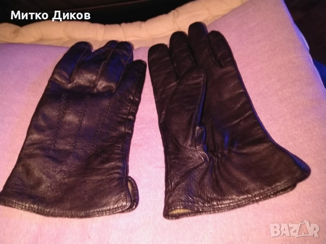 Зимни ръкавици на Ловеч естествена кожа нови №9