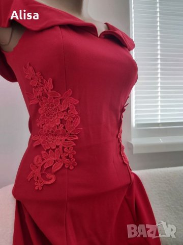 Официална червена рокля, снимка 4 - Рокли - 33191897