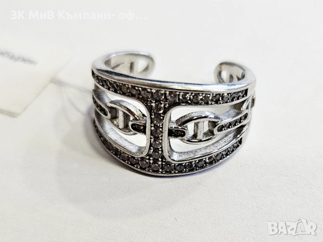 Сребърен пръстен 6.44гр  06924-25/2, снимка 2 - Пръстени - 53030243