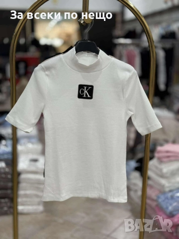 Calvin Klein Дамска Тениска Полуполо👚Дамска Блуза С Къс Ръкав Келвин Клайн Код I_39, снимка 3 - Тениски - 52103558