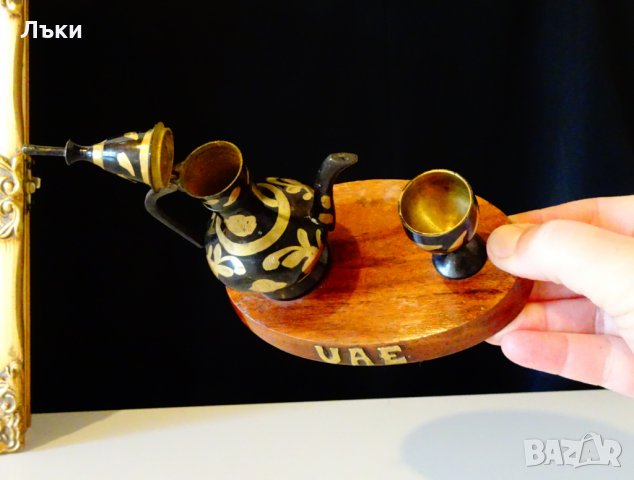 Бронзова мастилница,Британска Индия,позлата. , снимка 4 - Антикварни и старинни предмети - 27333506