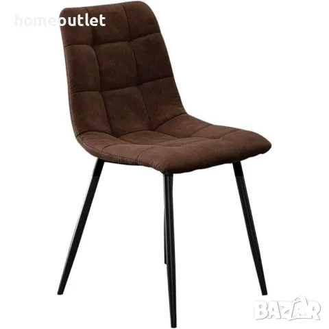 ПРОМОЦИЯ Трапезни столове с дамаска от висококачествен изкуствен велур (к-кт от 2 бр.) C-UDC056BR, снимка 3 - Столове - 49271746