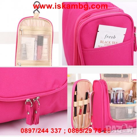 Козметична чанта за пътуване висящ органайзер несесер за тоалетни принадлежности - код 2092, снимка 11 - Чанти - 26791789