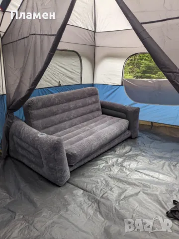 Надуваем разтегателен двуместен диван комплект мебел Intex  за спане, сив 2.03x2.24x0.66 м, снимка 9 - Дивани и мека мебел - 49296650