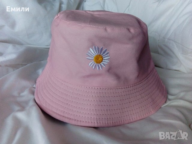 Двулицева шапка идиотка на маргаритки, снимка 3 - Шапки - 32842340