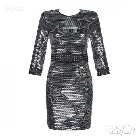 Дамска рокля с пайети , снимка 5 - Рокли - 27301551
