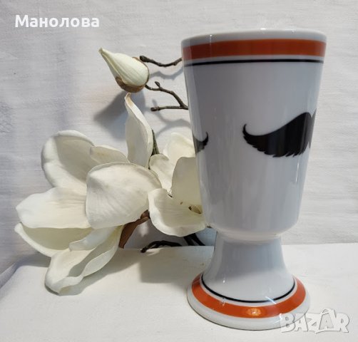 Чаша Mazagran с мустаци, снимка 2 - Чаши - 39319680