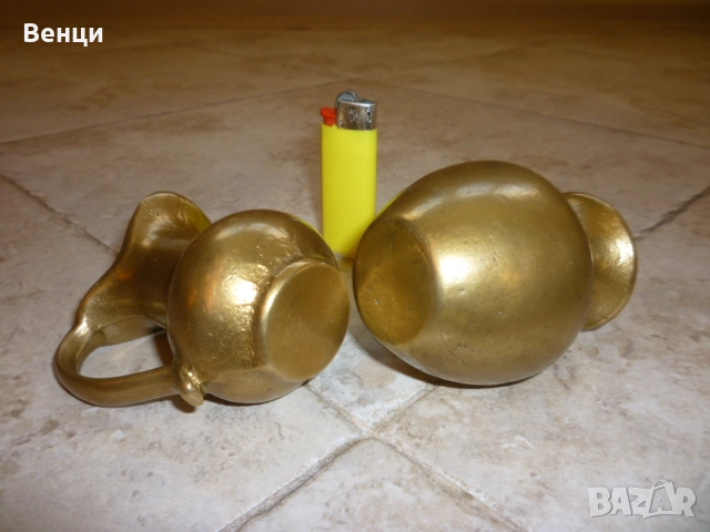 Бронзови Кана Ваза, снимка 5 - Антикварни и старинни предмети - 51805144