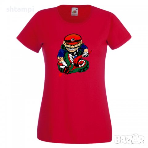 Дамска тениска Mario VS Monster Игра,Изненада,Подарък,Празник,Повод, снимка 6 - Тениски - 37236666