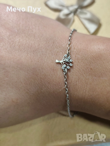 Сребърна гривна (343), снимка 2 - Гривни - 52714854