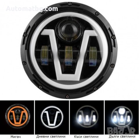 Комплект диодни халогени Automat, 40W, 12V, С мигач, Черен, снимка 8 - Аксесоари и консумативи - 40000369