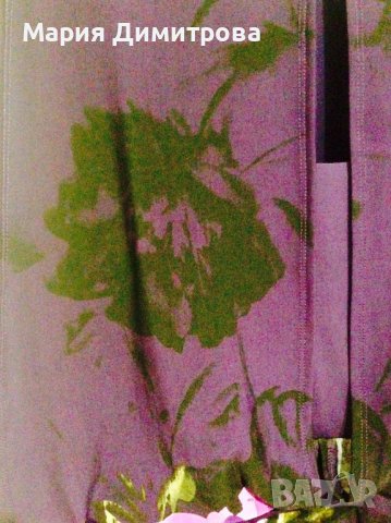 Красива лилава рокля с цветя, снимка 8 - Рокли - 38856454