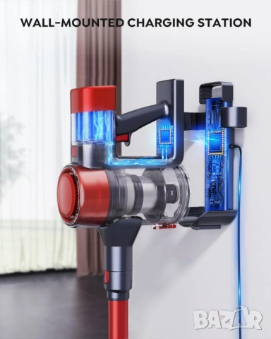 1 бр. Безжична прахосмукачка Cordless Vacum Cleaner Buture VC50 Red, снимка 4 - Друга електроника - 52053295