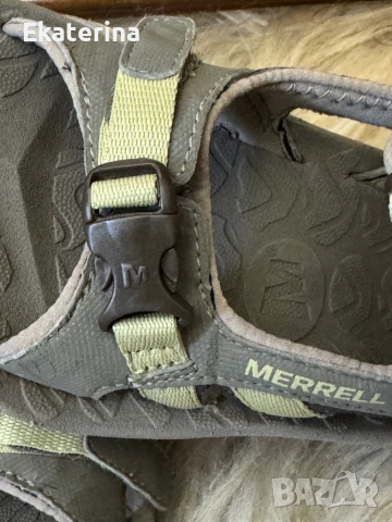Дамски/ детски сандали Merrell River Bank Sport olive 36 номер, снимка 12 - Сандали - 51061032