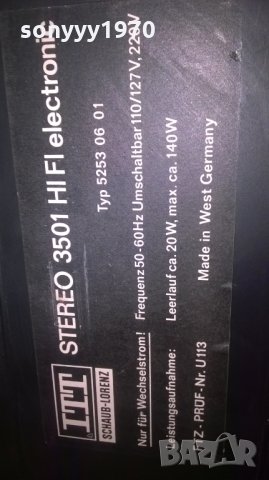 itt shaub-lorenz 3501 hifi ELECTRONIC made in west germany-от швеицария, снимка 17 - Ресийвъри, усилватели, смесителни пултове - 27409599