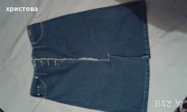 Дънкова пола, снимка 2 - Поли - 27429029