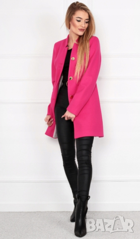 Цикламено дълго сако, снимка 1