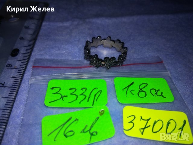 НЕЖЕН ФЛОРАЛНО ОРНАМЕНТИРАН ВИНТИДЖ АРТ ПРЪСТЕН Тип ХАЛКА от ЛАКИРАНА НЕРЪЖДАЕМА СТОМАНА 37001, снимка 5 - Пръстени - 39714281