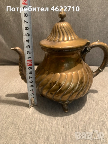 бронзов чайник , снимка 4 - Антикварни и старинни предмети - 53487442