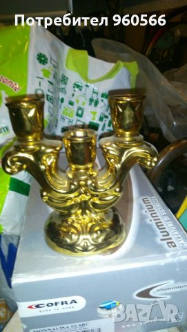 Керамични ваза с позлата, снимка 5 - Вази - 25318387