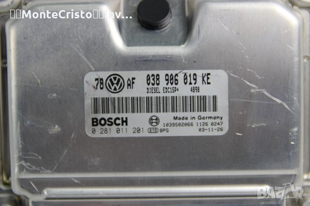 Моторен компютър ECU VW Passat B5.5 / 038 906 019 KE / 038906019KE / 0 281 011 201 / 0281011201, снимка 2 - Части - 35272742
