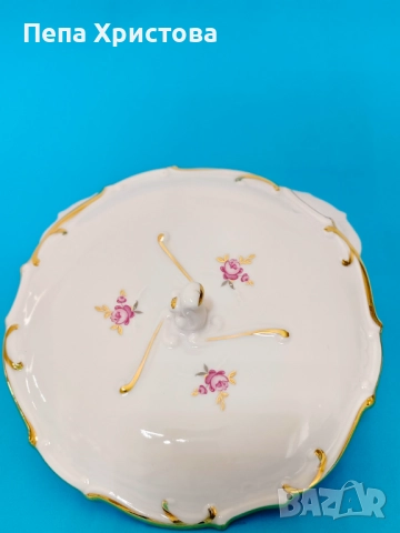 Бонбониера с капак от чехословашки розов порцелан, снимка 5 - Други - 51863071