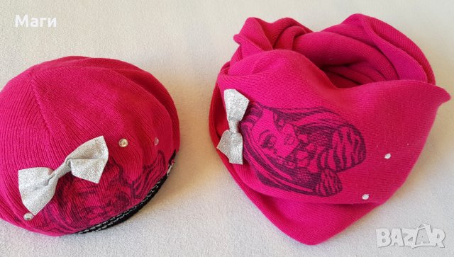 Шапка и шал 4-8 години  Монстър Хай, снимка 2 - Шапки, шалове и ръкавици - 26616862