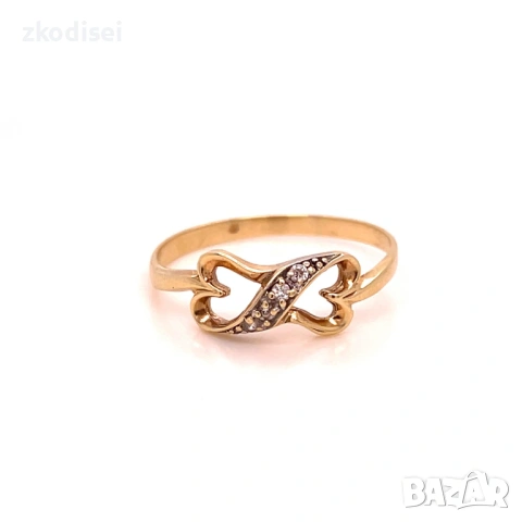 Златен дамски пръстен 1,92гр. размер:62 14кр. проба:585 модел:37675-1