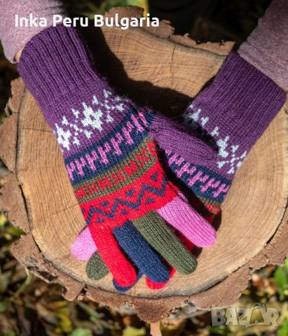 Перуански ръкавици с цели пръсти различни цветове, снимка 3 - Ръкавици - 43126930