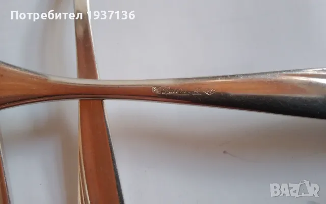 Комплект по 6 от лъжици вилици лъжици  и ножове на реномирани марка WMF дълбоко посребрени ., снимка 2 - Прибори за хранене, готвене и сервиране - 47329462