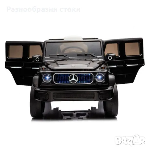 Акумулаторен джип Mercedes EQG Electric G-Class 12V с отварящи се врати меки гуми 4x4, снимка 8 - Друга електроника - 48642779