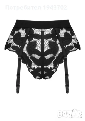 Бикини с жартиери в черен цвят EDITYA Obsessive, снимка 3 - Бельо - 47788334