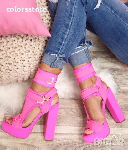 Сандали на ток - циклама - R1L9213-6