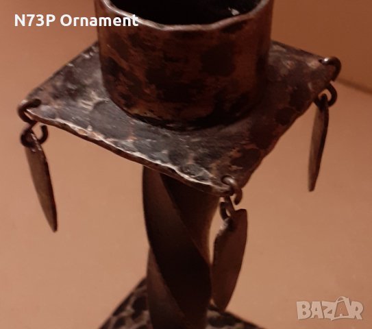 СВЕЩНИК. КОВАНО ЖЕЛЯЗО. РЪЧНА ИЗРАБОТКА. , снимка 2 - Колекции - 28252735