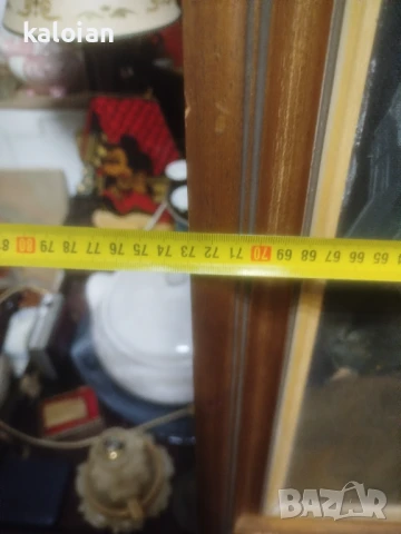 Голяма авторска испанска картина. Масло върху платно каширано на фазер. Подписана. Дървена стара рам, снимка 10 - Антикварни и старинни предмети - 51285800