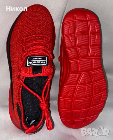 Унисекс червени летни маратонки, р-р 39., снимка 6 - Маратонки - 53390156