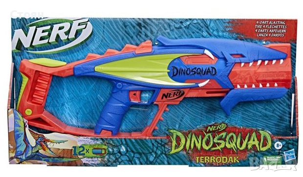 Бластер Nerf Dinosquad Terrodak - Hasbro, снимка 5 - Други - 43070280