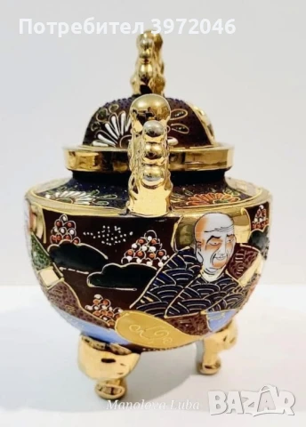 Японска кадилница SafsumaMoriage , снимка 2 - Антикварни и старинни предмети - 50991601