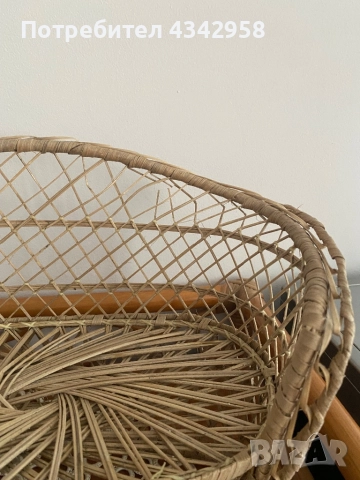 Vintage диван за кукли . Ратан. Германия , снимка 3 - Антикварни и старинни предмети - 51450776