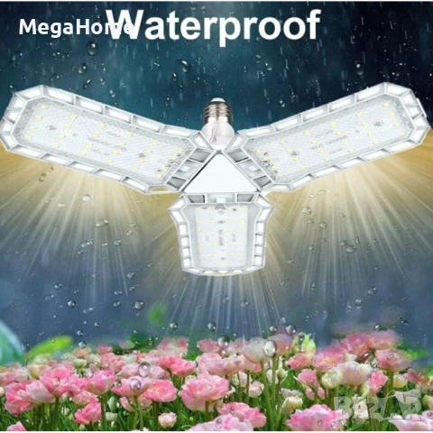 Професионална сгъваема лампа за отглеждане на растения 45W, E27, снимка 3 - Настолни лампи - 53243132