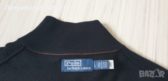 POLO Ralph Lauren Cardigan Merino Knitted Full Zip Mens Size L  ОРИГИНАЛ! Мъжка Вълнена Жилетка с ця, снимка 4 - Пуловери - 52584211