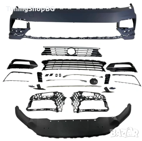Предна броня за VW Passat B8 2014+ R дизайн с черна решетка, снимка 4 - Аксесоари и консумативи - 53535249