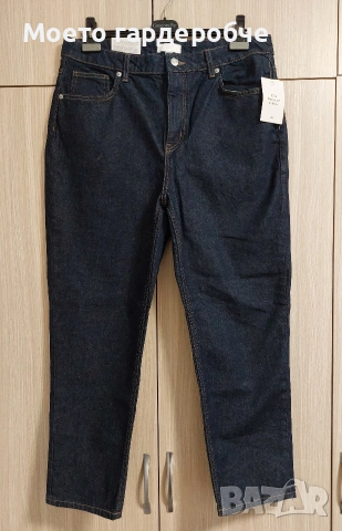 Нови дамски дънки H&M Mom Slim Fit High Waist Ankle Jeans Размер ХЛ, снимка 2 - Дънки - 53038108