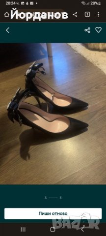 Нови Естествена кожа обувки на ток, снимка 2 - Дамски обувки на ток - 38503979