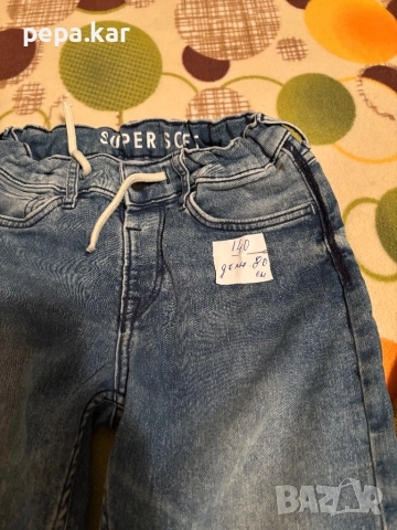 Дънки маркови 140 и блузи ватирани 128, снимка 6 - Детски пуловери и жилетки - 51768481