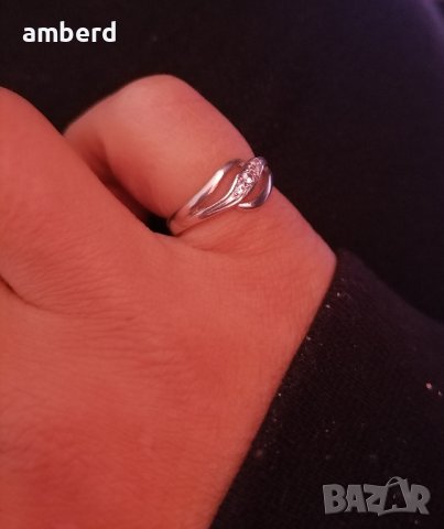 Нежен и елегантен сребърен пръстен - модел KR423, снимка 2 - Пръстени - 43813342