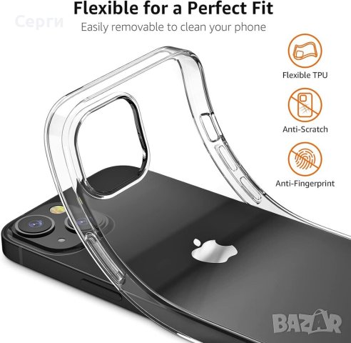 Прозрачен калъф за смартфон iPhone 13 Pro Max, ултра тънък, гладък, висококачествен, здрав и гъвкав , снимка 5 - Калъфи, кейсове - 43723277
