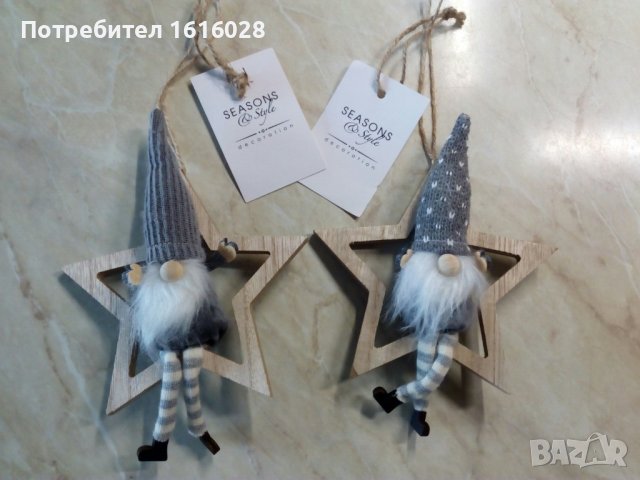 Коледни джуджета в звезди., снимка 6 - Декорация за дома - 38881611