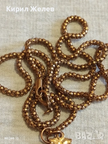 Винтидж колие ажурно метално сърце с инкрустирани кристали красива орнаментика 51237, снимка 5 - Колиета, медальони, синджири - 53463881