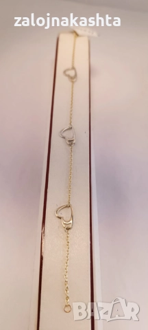 Нова-Златна гривна-2,28гр/14кр, снимка 2 - Гривни - 52733161